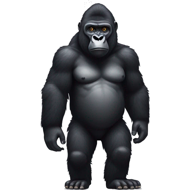 gorilla wih o legs pixelated emoji