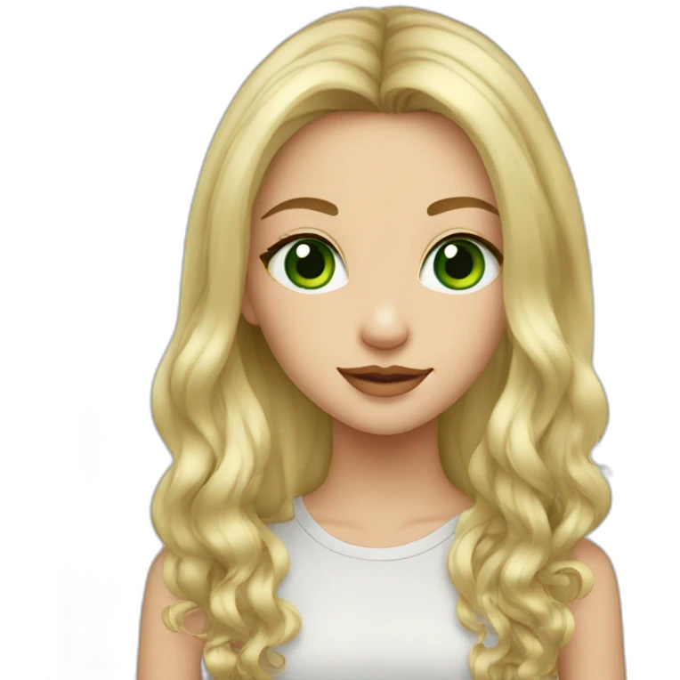 Girl-long-blondd-hair-big-green-eyes-nose-piercing emoji