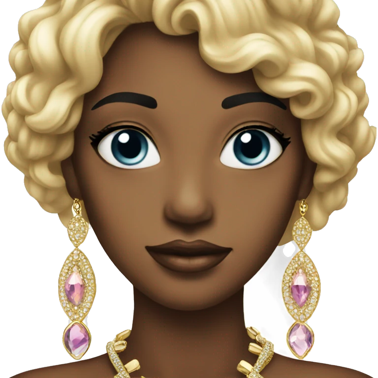 Emoji with stunning beauty with jewelry emoji