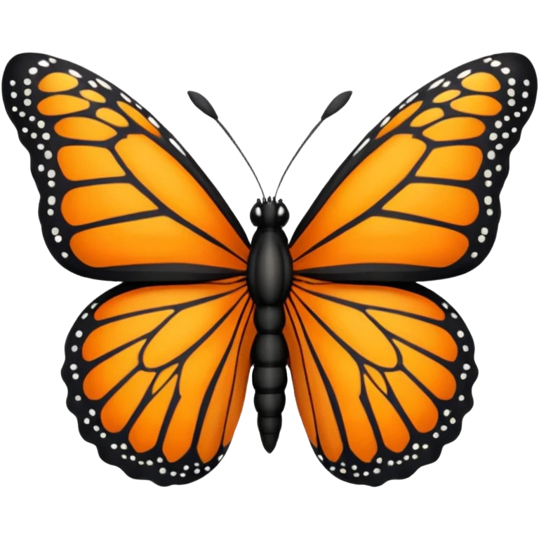 Monarch butterfly emoji