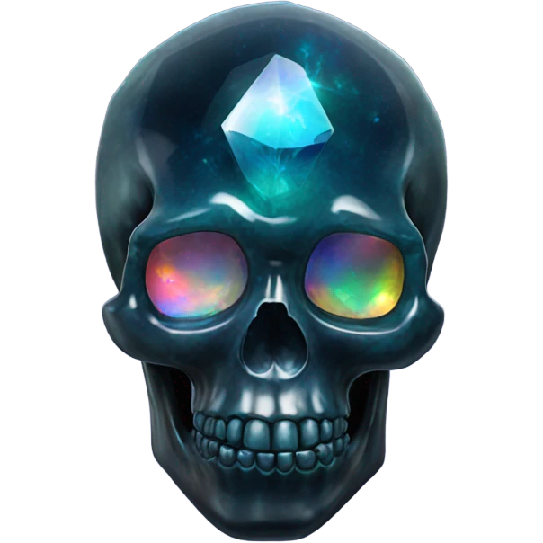 black opal crystal skull emoji