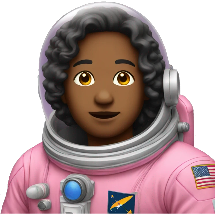 astronaut with a pink suit emoji