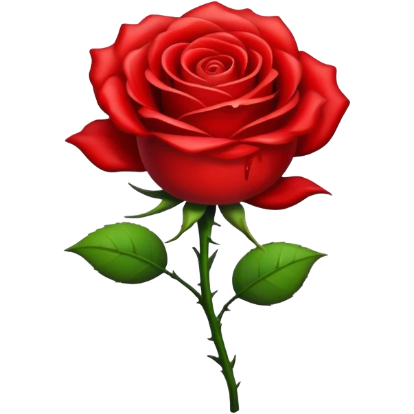 Bloody rose emoji