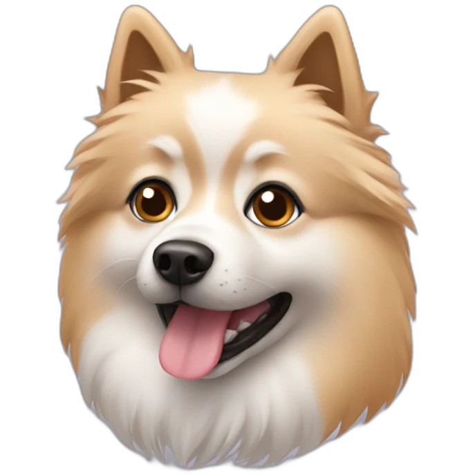 Shaved spitz dog emoji