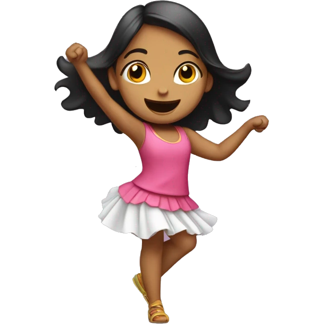 Niña bailando emoji