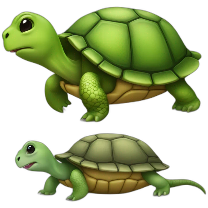 turtle and mouse emoji