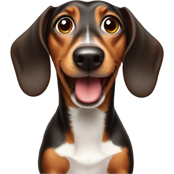 Dachshund silly emoji