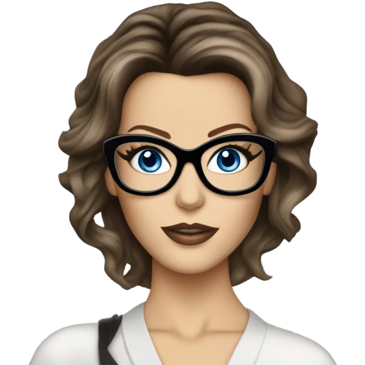 Kate Beckinsale blue eyes glasses classy high fashion  emoji