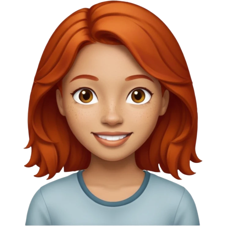 A lightskin redhead girl emoji