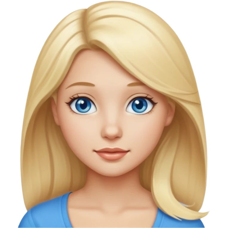 Beautiful curved girl with blonde hair emoji