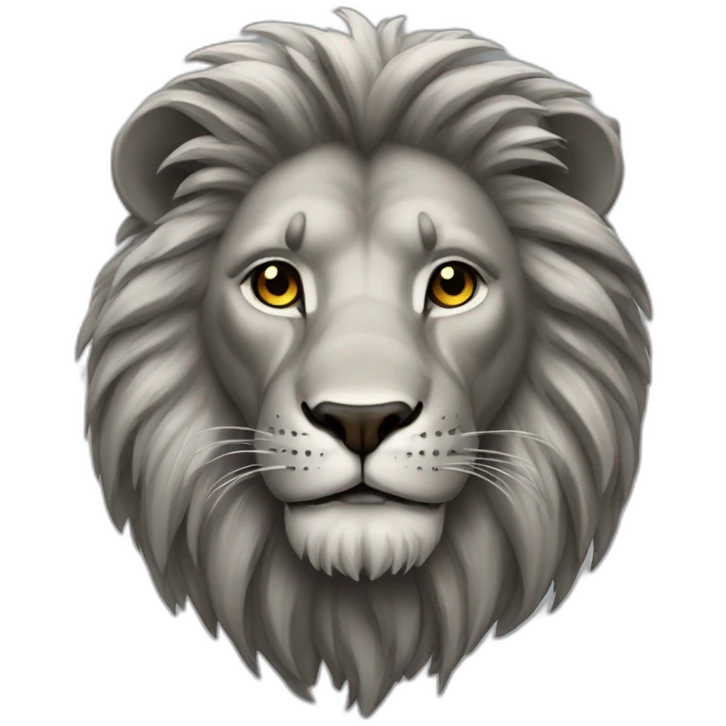 lion gris emoji