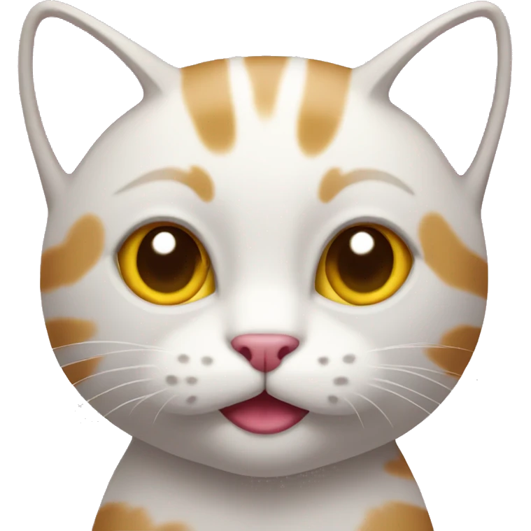 cat with a pink skin emoji