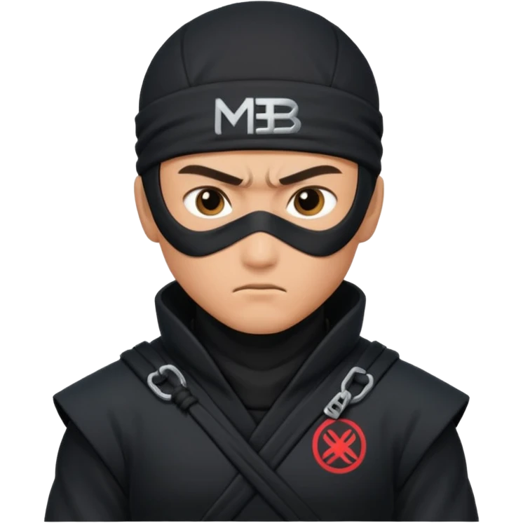 Ninja with MB written on it emoji