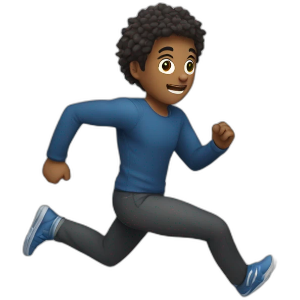 persona animada corriendo emoji