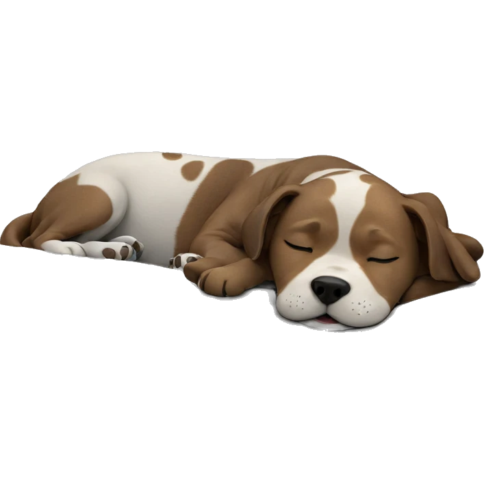 sleeping dog on grey background emoji