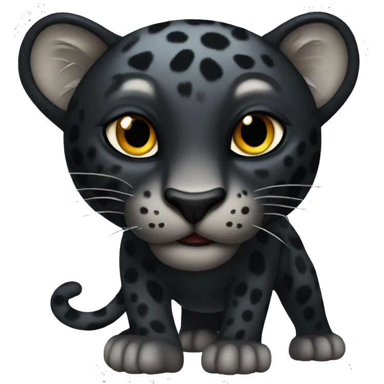 winged black leopard emoji