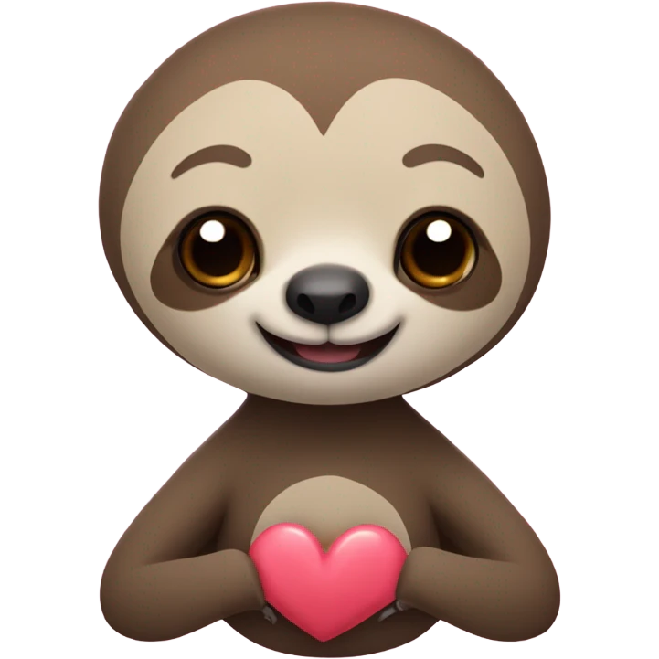 Heart with sloth emoji