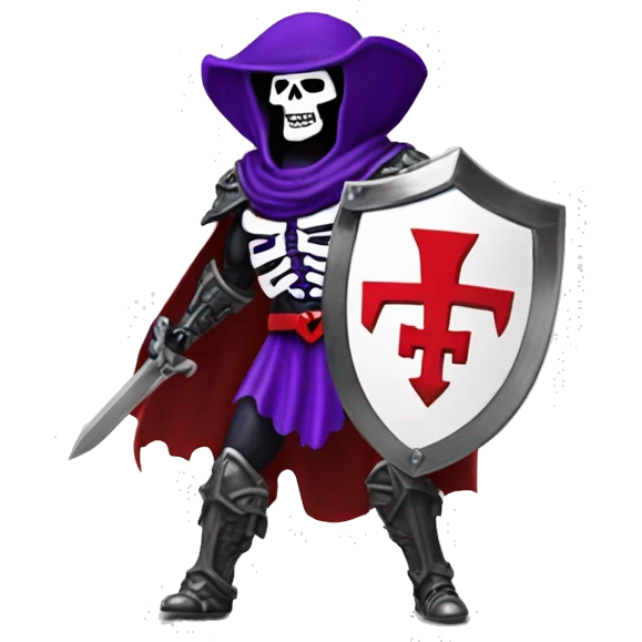 Chrome Skeletor texas tech red raiders football headless horseman goth punk warrior white details  emoji