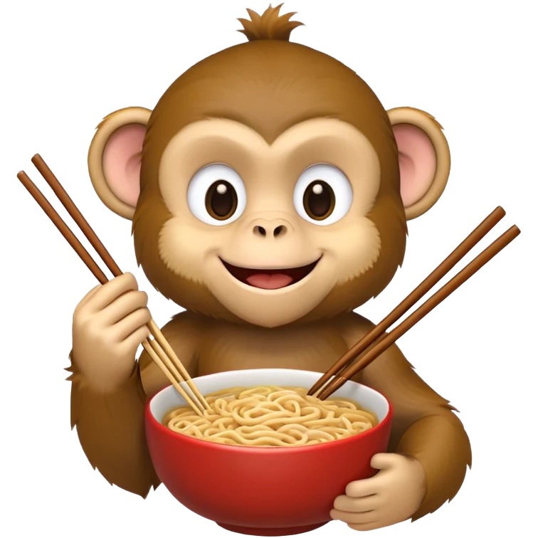monkey holding chopsticks emoji