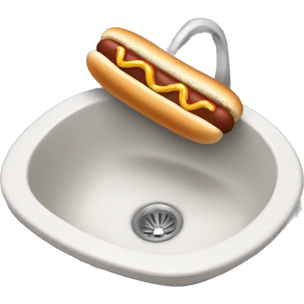 Sink eating hotdog  emoji