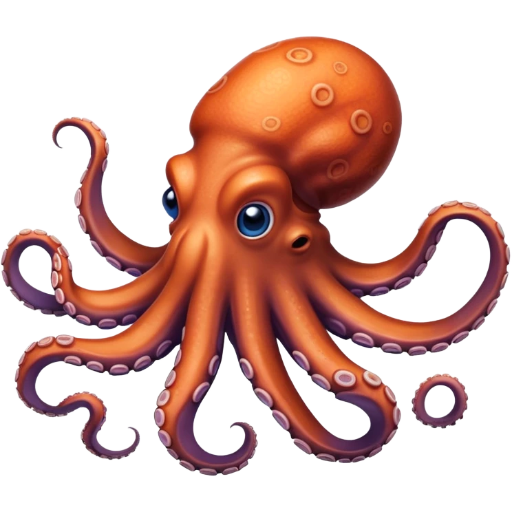 Octopus uses its clever arms to solve puzzles and explore the deep sea emoji