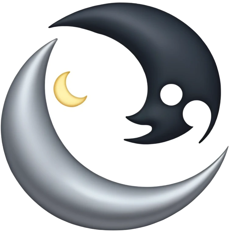 A new moon, mostly dark with just a thin glowing outline emoji