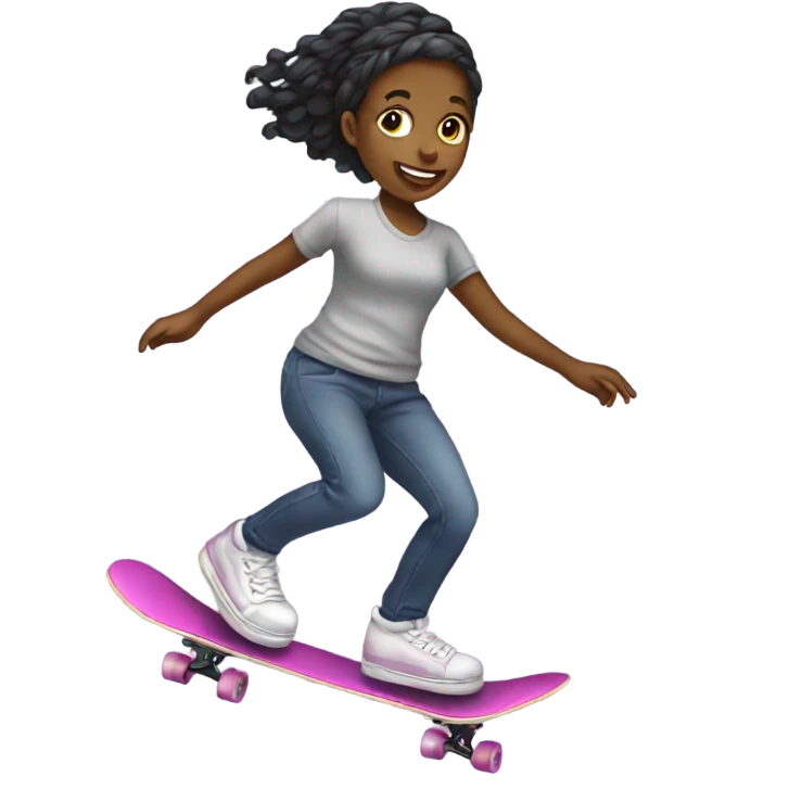 Girl skatebording emoji