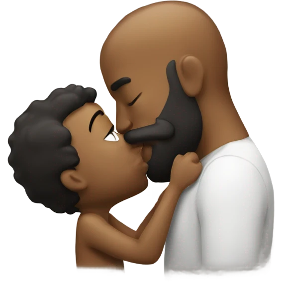 Big men kissing  emoji