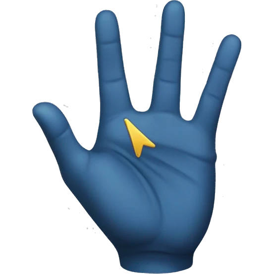 Spock hand emoji