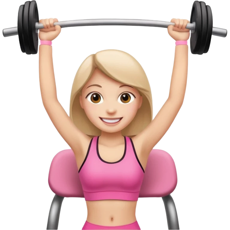 gym emoji in pink and beige colors emoji