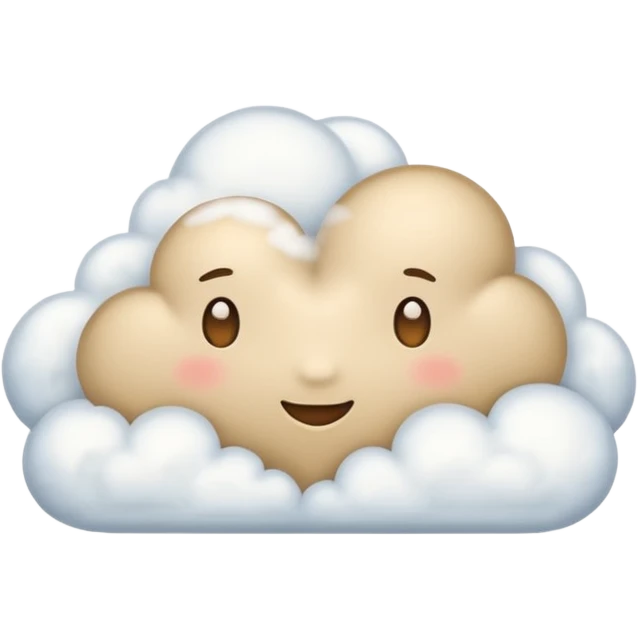 beige heart + cloud emoji