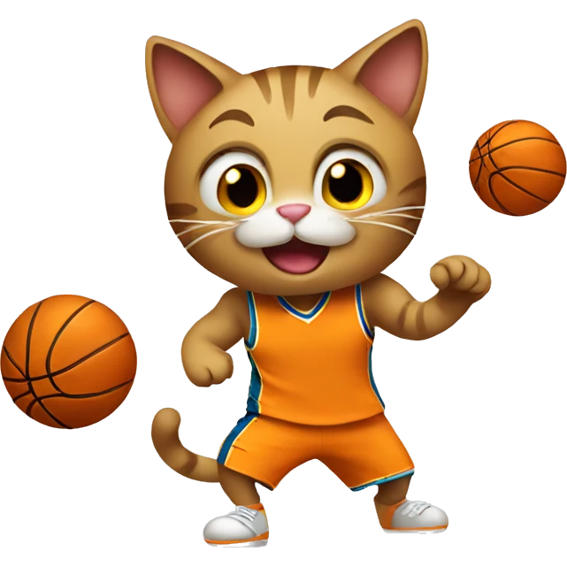 cat playing basketball  emoji