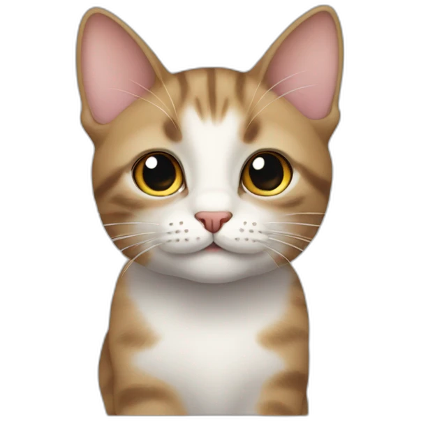 Cute cat looking at u with puppy face emoji