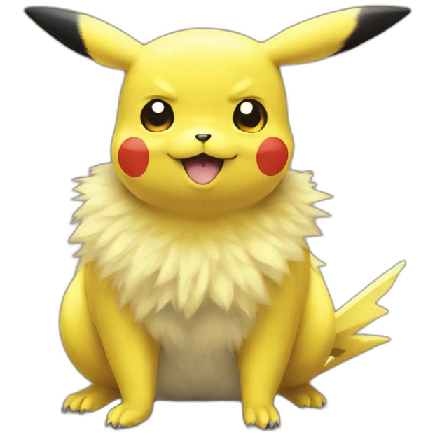 Pikachu sur dracaufeu emoji