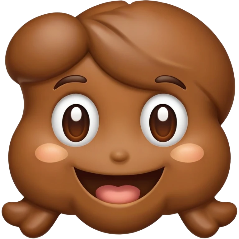 cartoon poop emoji near face emoji