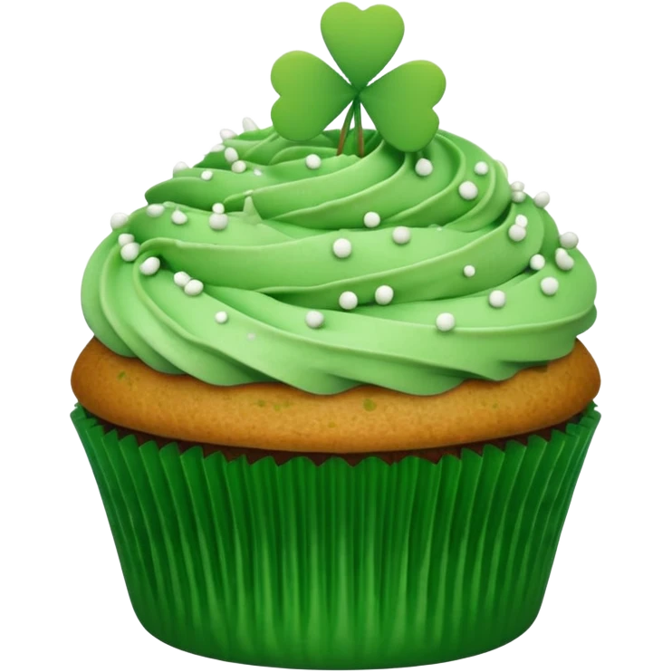 st patrick day themed cupcake emoji