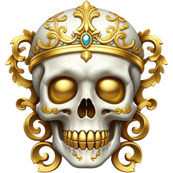 skull in gold emoji