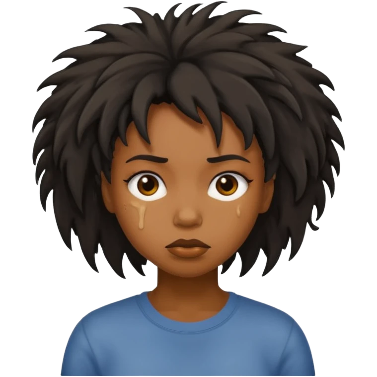 Black girl bad hair day emoji