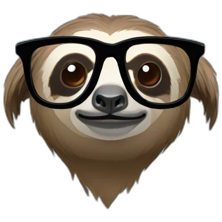 sloth with glasses emoji