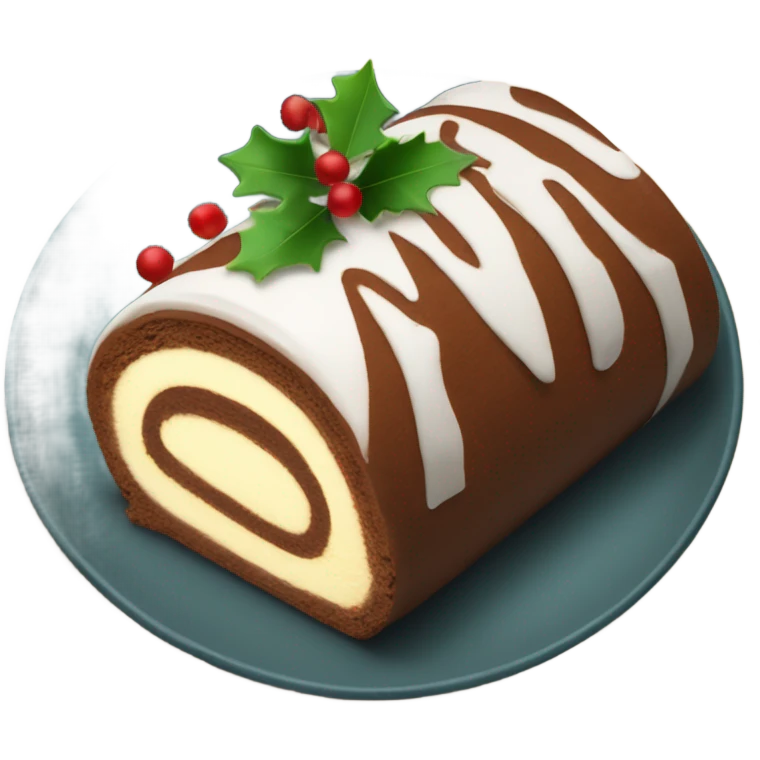 Une bûche de Noël au tiramisu emoji