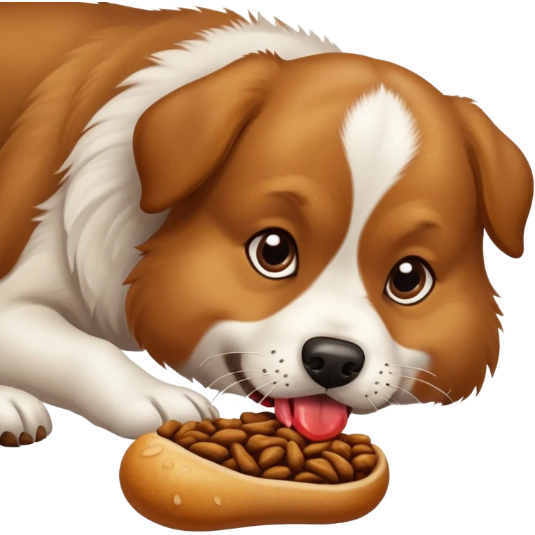 Dog eating foot emoji