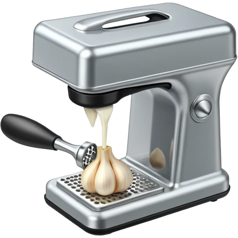garlic being pressed in a garlic press emoji