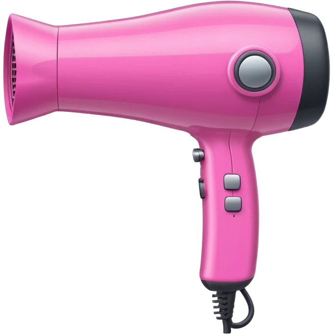 pink hairdryer emoji