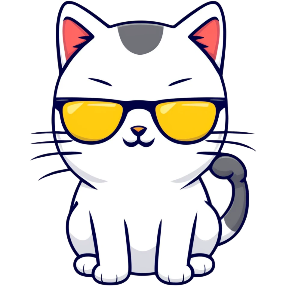 Cat with sunglasses emoji