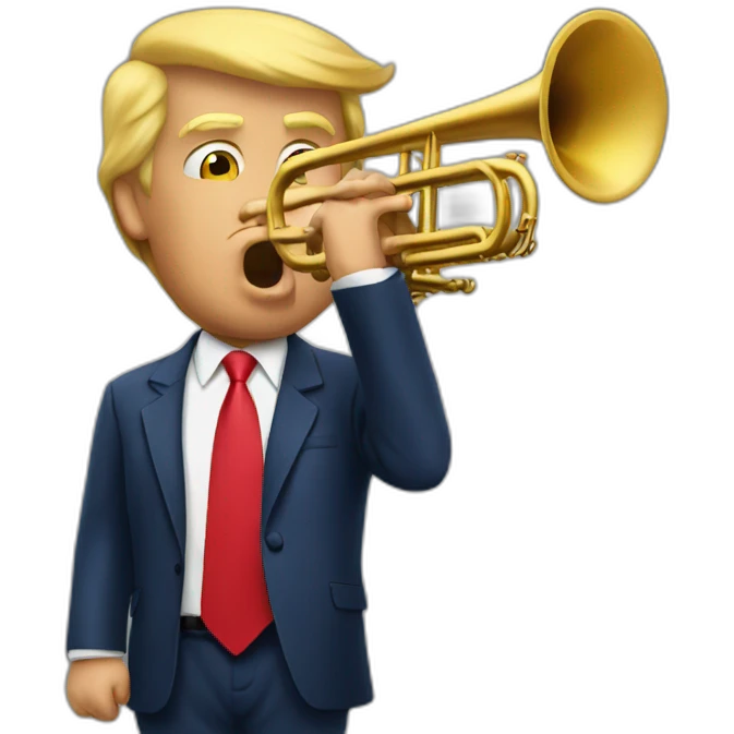 trump playing trumpet emoji