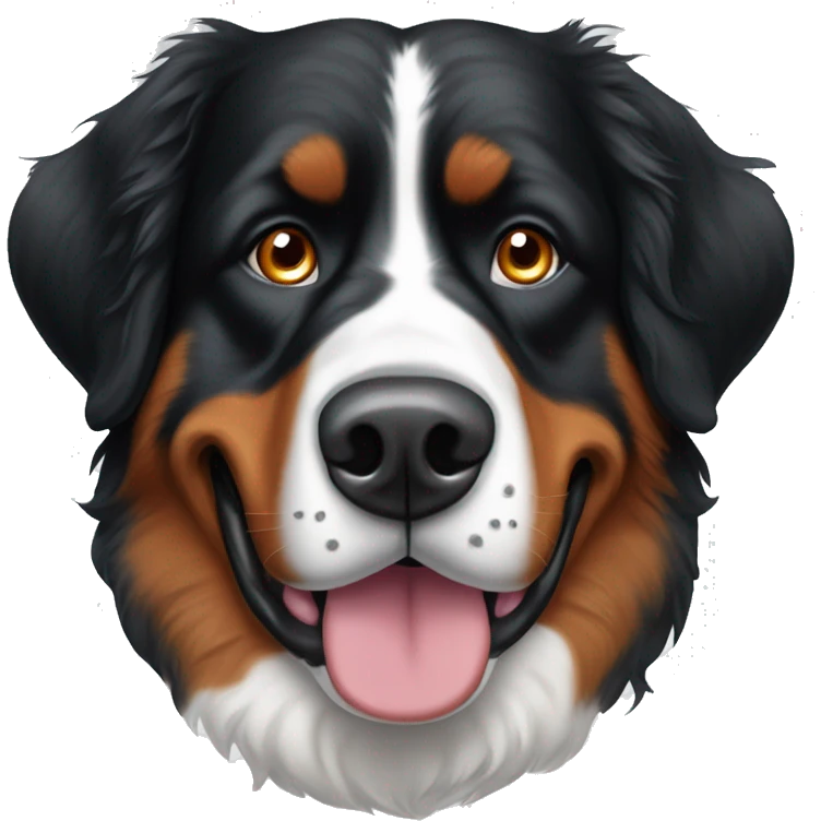 Bernese mountain dog with freckle by nose  emoji