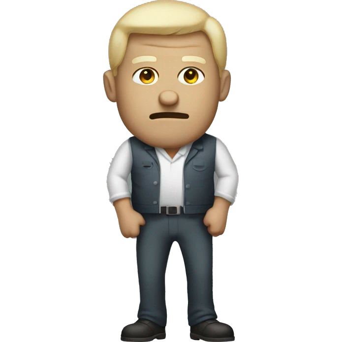 full body man looking evil emoji