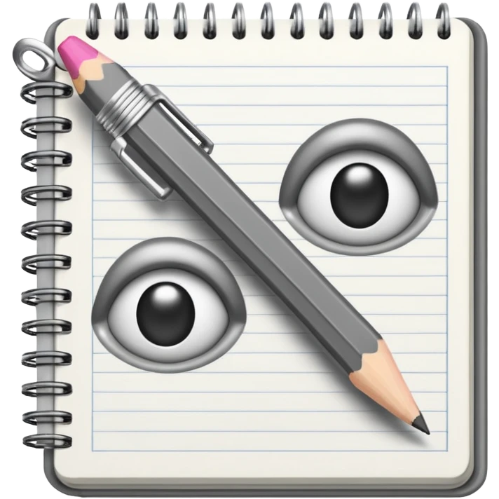 a pencil drawing in a notebook  emoji