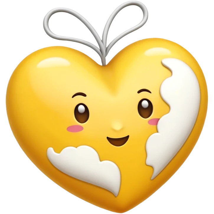 faccina innamorata con cuori bianchi  emoji