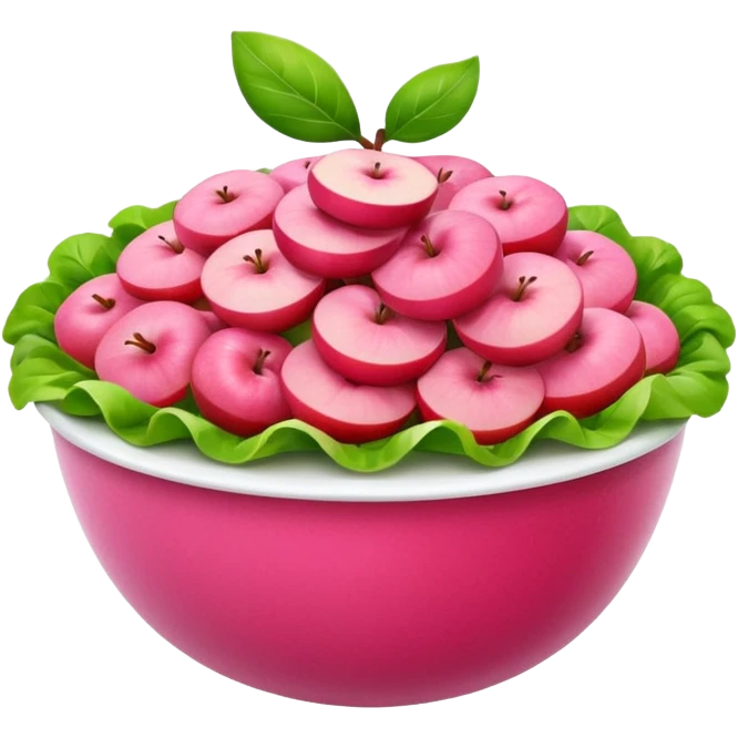 salad pink variation 3, apple style emoji emoji